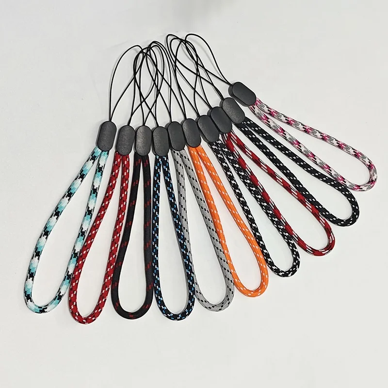 Custom woven women short hand phone wrist strap lanyard string rope for camera controller light selfie stick speaker usb keys