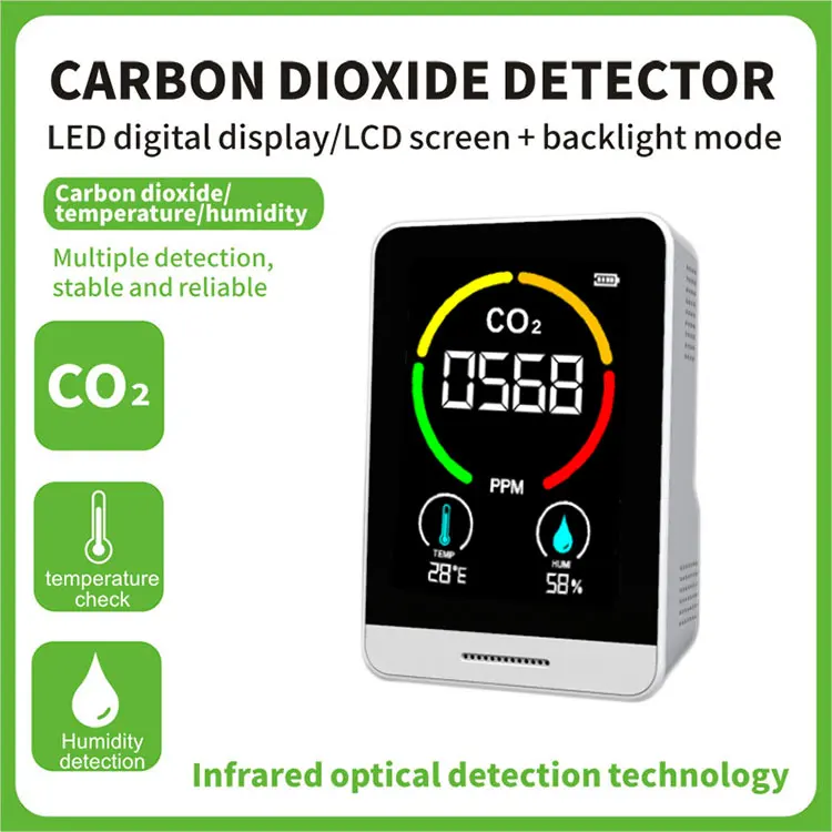 2022 AK8 Air Quality Detector Carbon Dioxide Detector CO2 Infrared Sensor Smart CO2 Meter Detector medidor de co2