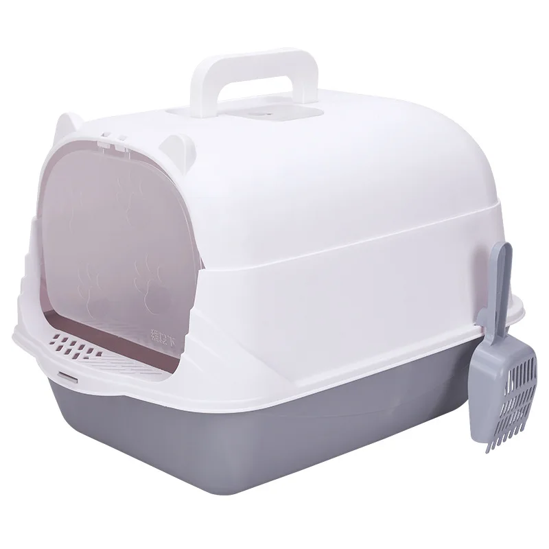 The cat litter box is fully semi-enclosed, which can beware of splashing and odorizing cat toilet cat supplies