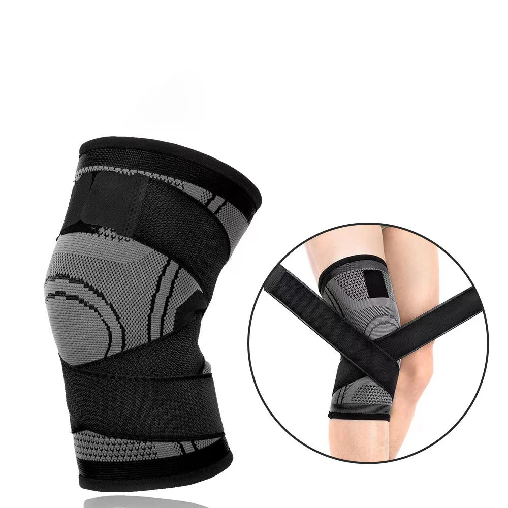 Elastic Sports Kneepad Men Women Pressurized Knee Support Protector Fitness Gear Running Basketball Volleyball Protector