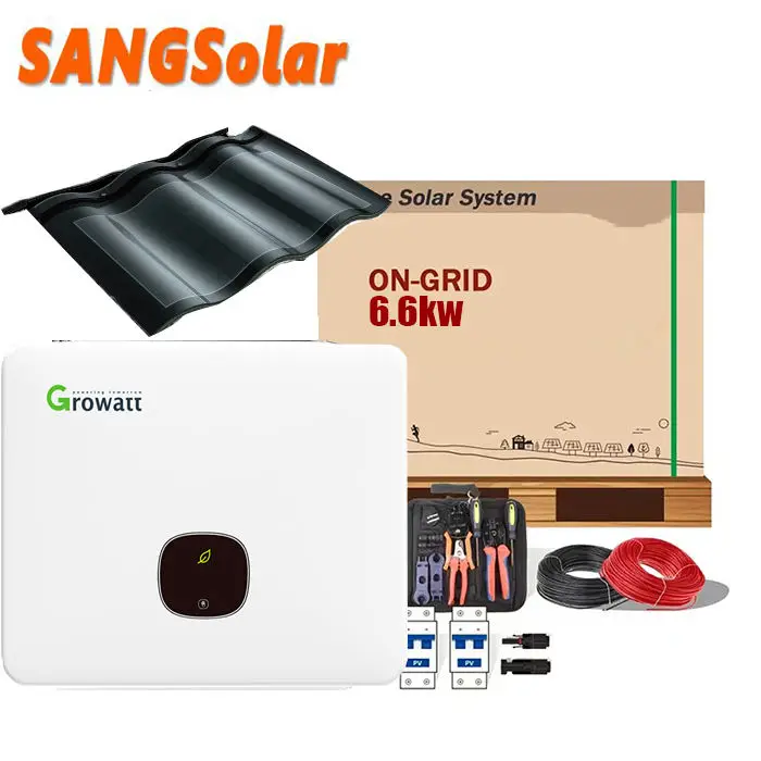 Солнечная черепичная система SANGSolar для крыши 6 кВт Европы (Балтийского моря) бытовая крыша маломощная