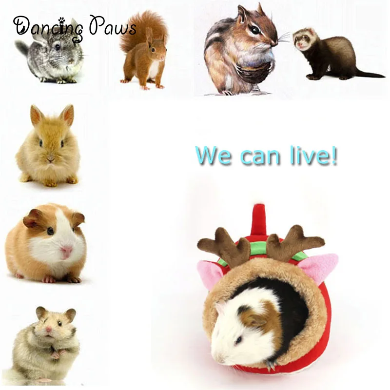 Comfortable Plush Hamster Pig Animals Shape Bed Accessories Cages Chinchilla Hedgehog House