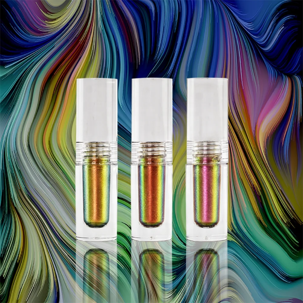  Low MOQ Custom Makeup Chameleon Eyeshadow Multicolor Duochrome Pressed Pigment Multichrome