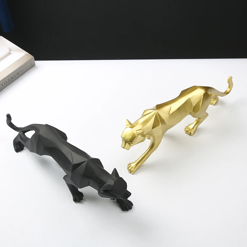 Фигурки леопарда высшего качества на заказ, фигурки животных из смолы, украшение для дома