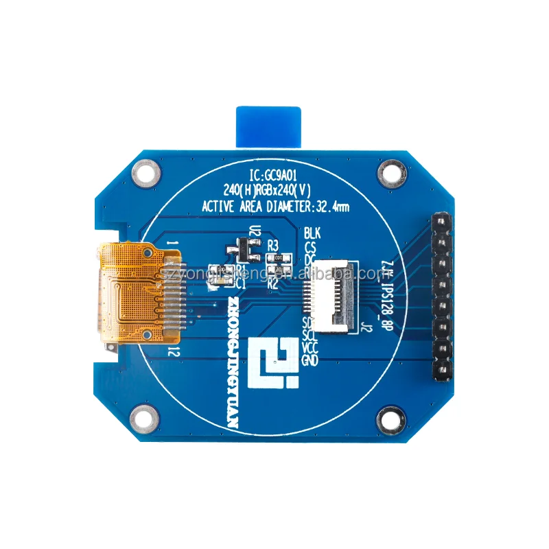 Stock 1.28 Inch SPI Interface 240X240 GC9A01 Driver Round TFT Color Display Screen LCD Module