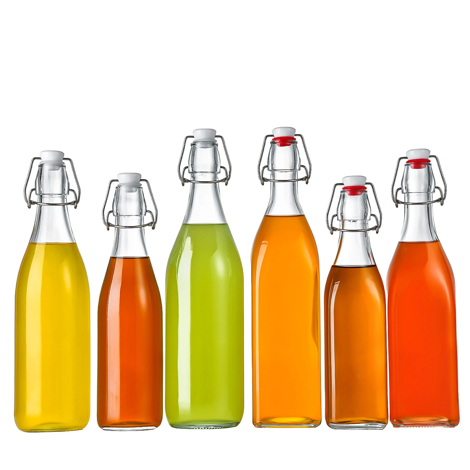 Market Price Sealed Ring Storage Bottle Glass Jar Clip Clamp Lid Water Bottle Glass