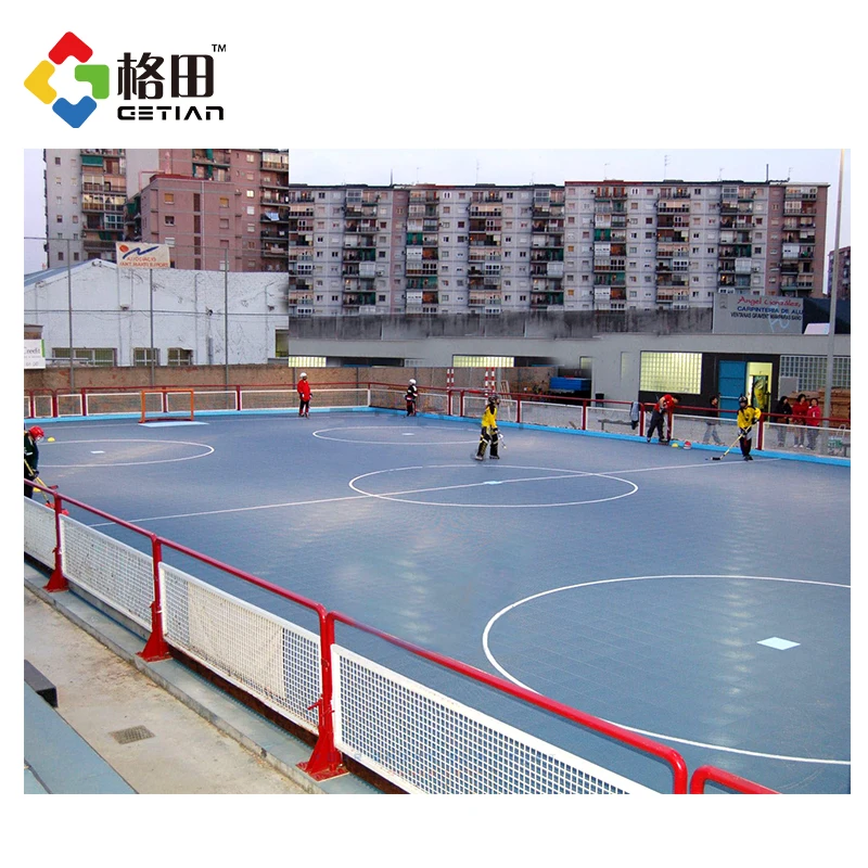 Flexible price sport court roller hockey skate tiles,durable interlocking roller skating floor tiles