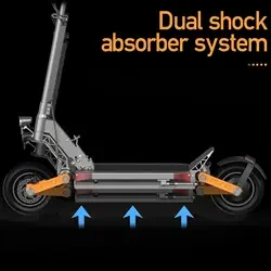 China Professional Manufacturer 60V 18AH 10-inch Pneumatic Tires Safety And Bump Resistant Electric Folding Scooter