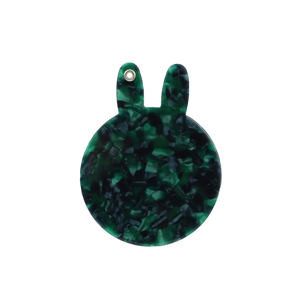 Hot Sale Custom Logo Acetate Acid Single Side Handle Mirror Round Travel Portable Pocket Mirror Hanging Makeup Mirror