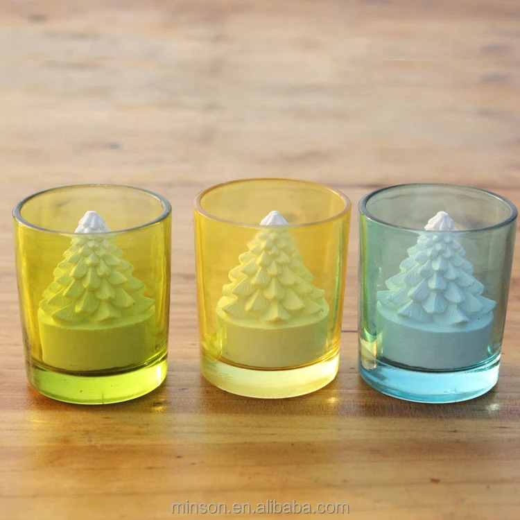 Oem Odm Luxury Christmas Trees Aroma Candle Natural Home Decoration Glass Jar Scented Candles