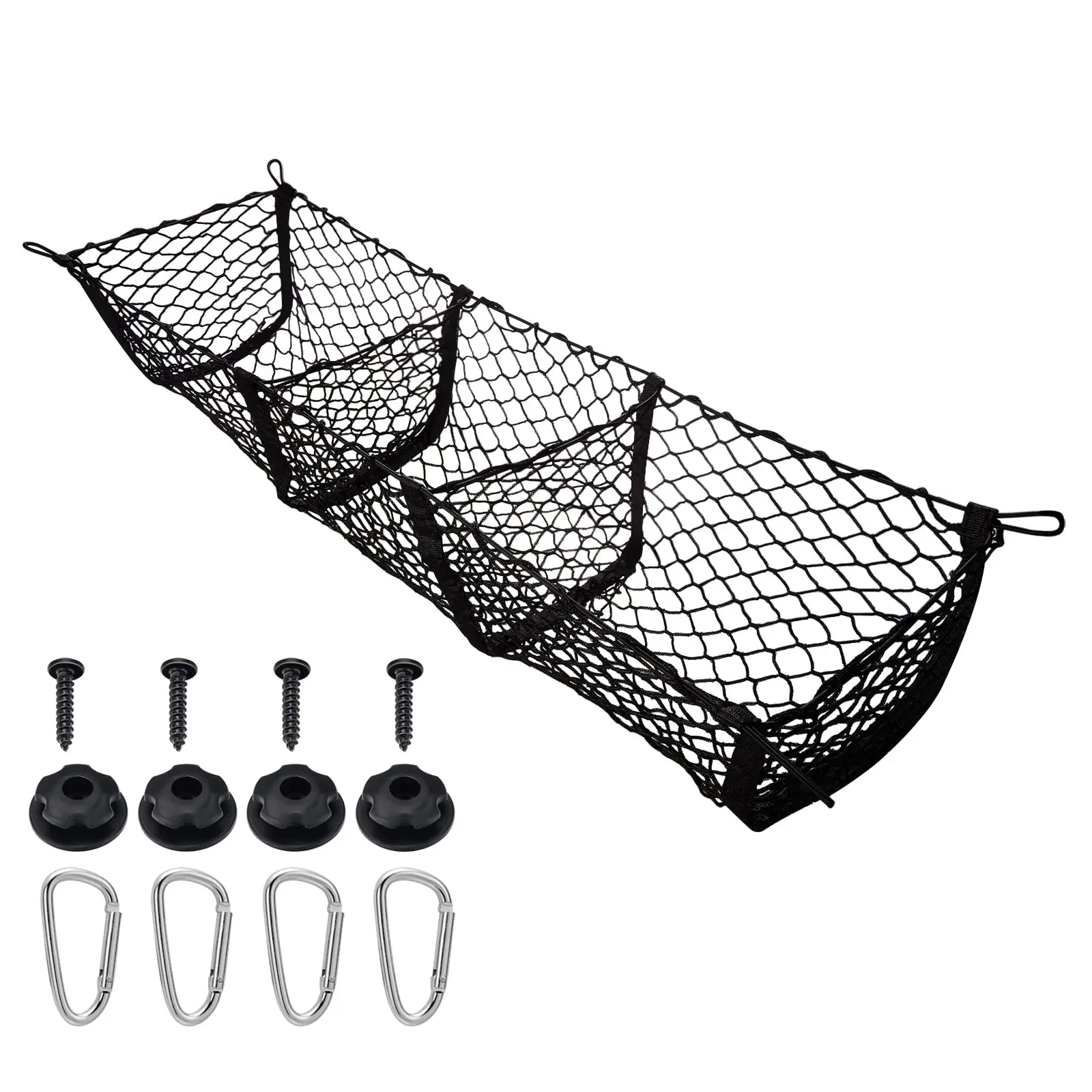 Polyester Webbing Elastic Cargo Net For Heavy Duty Pick Up Truck Bed
