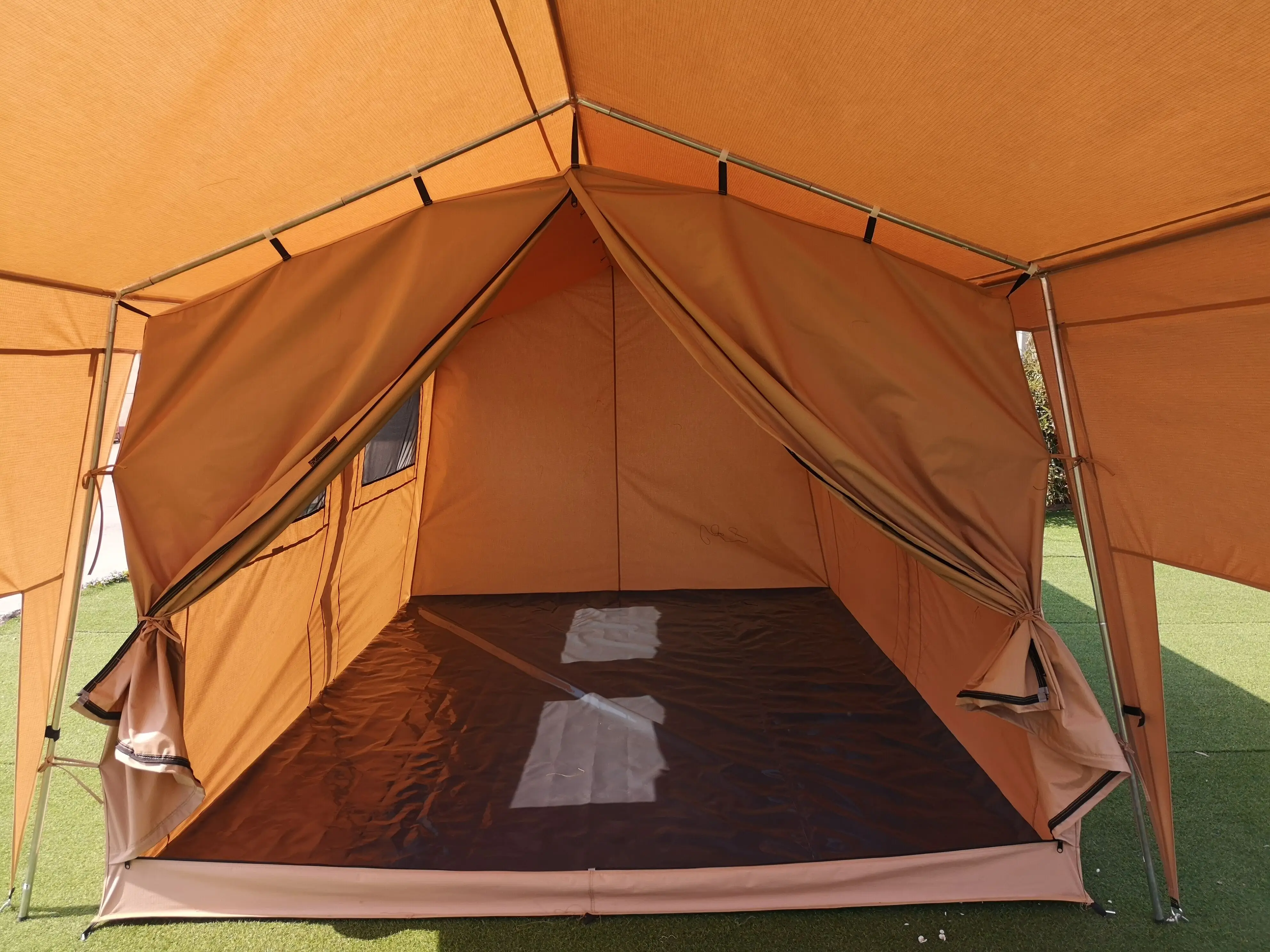 ENJOIN Waterproof Shade Tent Large Space Outdoor Family Ganvas Camping Tent For 4-5 people