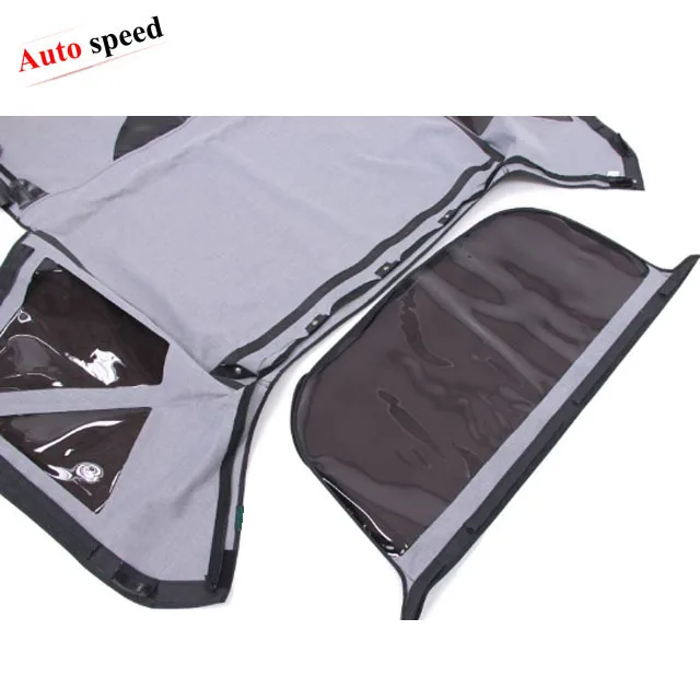 Soft Top for Suzuki Vitara (JSA) year 88-04 (Will not fit for Santana model with Push Button), with Clear Windows