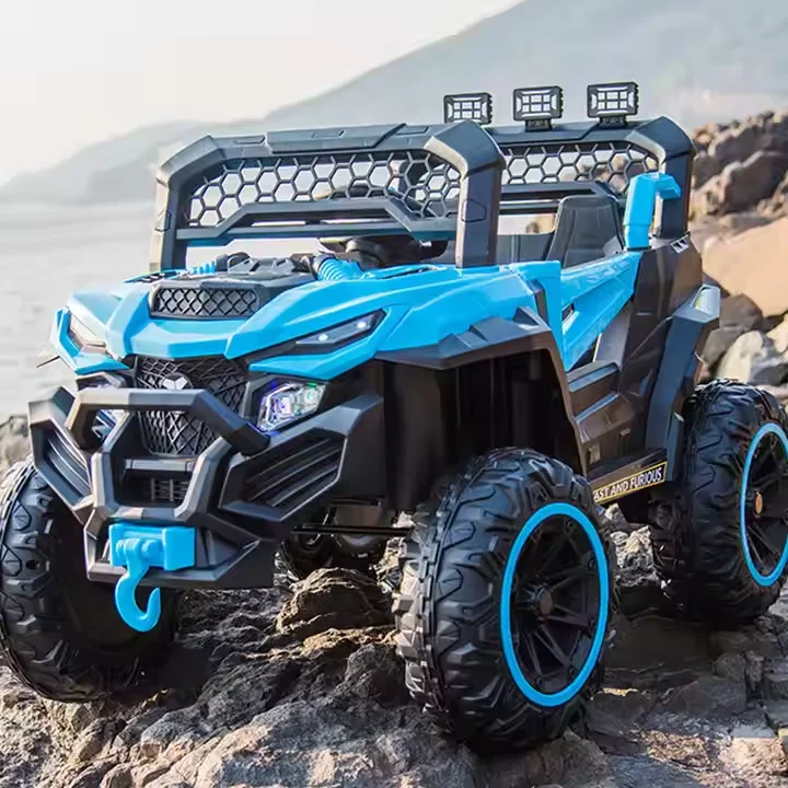 Оптовая продажа Детский Электрический автомобиль UTV ATV 12 В детский Радиоуправляемый дорожный 4WD с колесами и аккумулятором пластиковый материал для мальчиков девочек