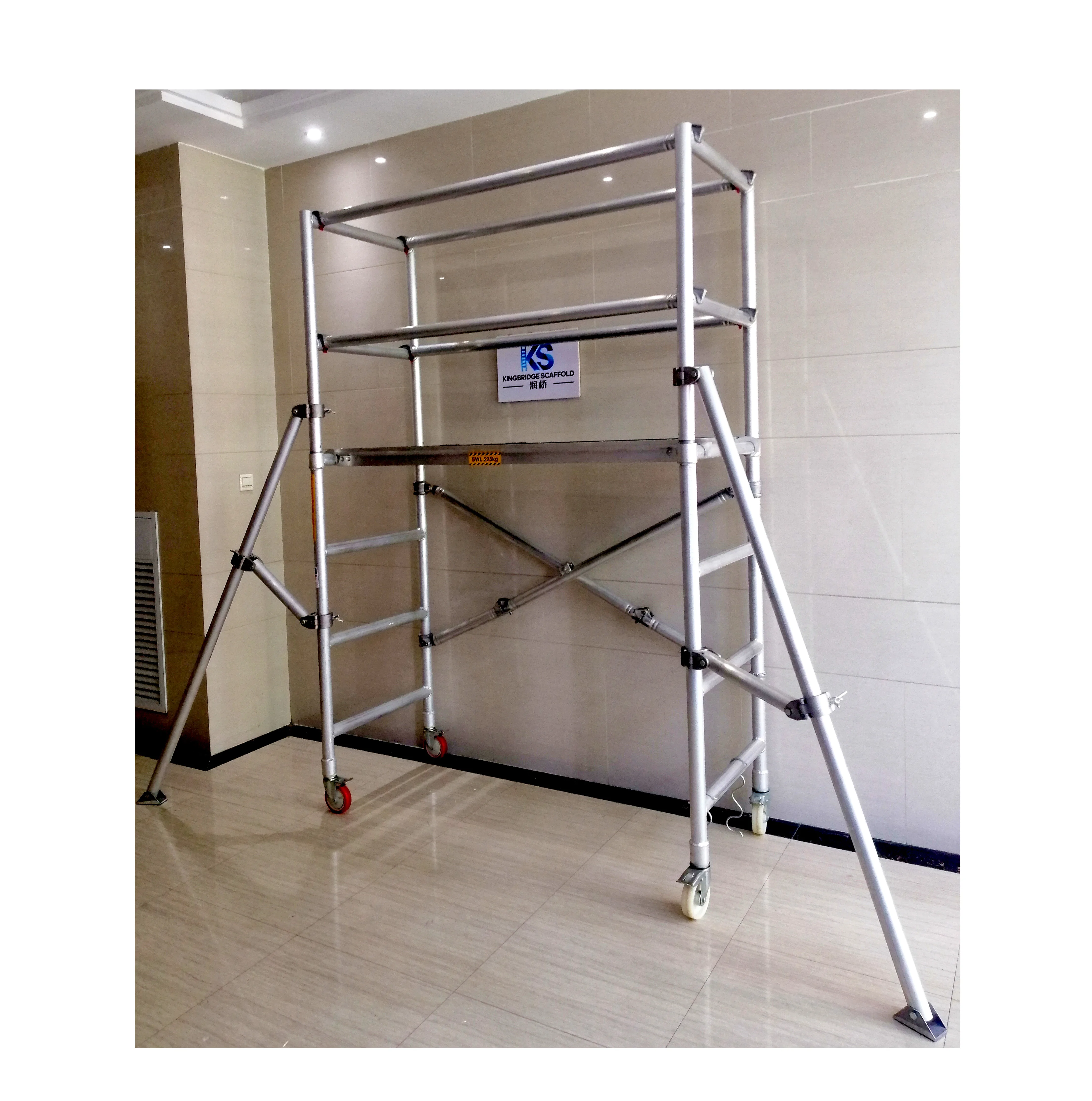 1,5 м Длина платформы с высотой платформы 2 м алюминиевая складная передвижная башня строительных лесов