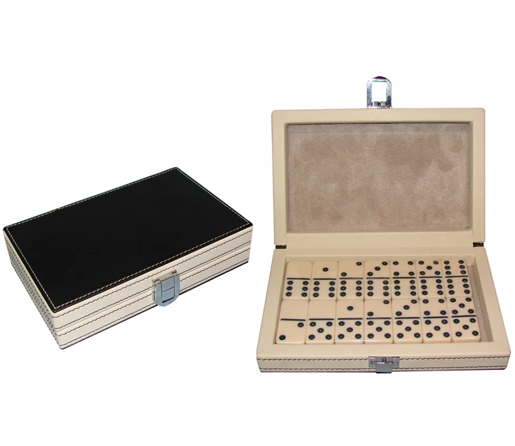 Customized domino set dominuoes pieces case