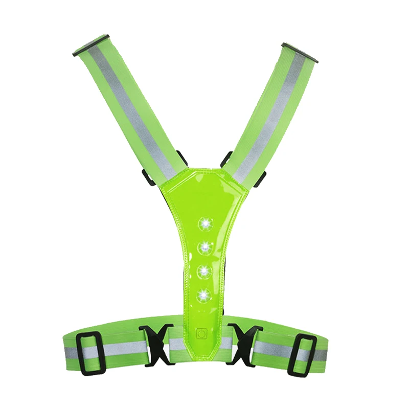 Уличный светодиодный светоотражающий жилет для бега регулируемый ночной светодиодные светильники