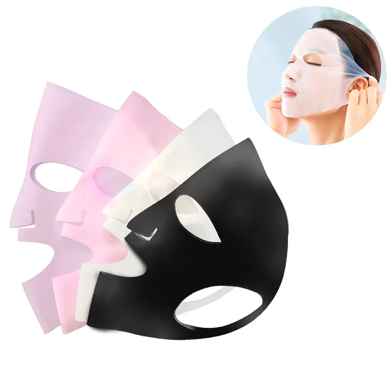 Beauty Care Tool Silicone 3d Facial Mask Holder Skin Face Wrap Prevent Evaporation Reusable Silicone Face Mask Cover For Sheet