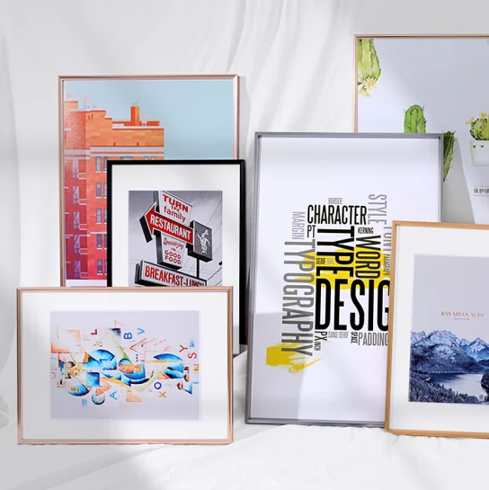 Wholesale bulk picture frames Metal Aluminum Art Picture Frame Moulding metal picture aluminium wedding album keepsake