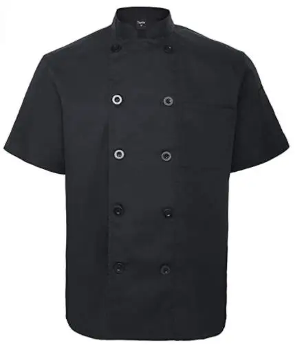 Индивидуальная хлопковая униформа для хлебобулочных отелей, ресторанов, кухонная одежда черного цвета, одежда для приготовления пищи, рубашка, куртка для французского шеф-повара, униформа