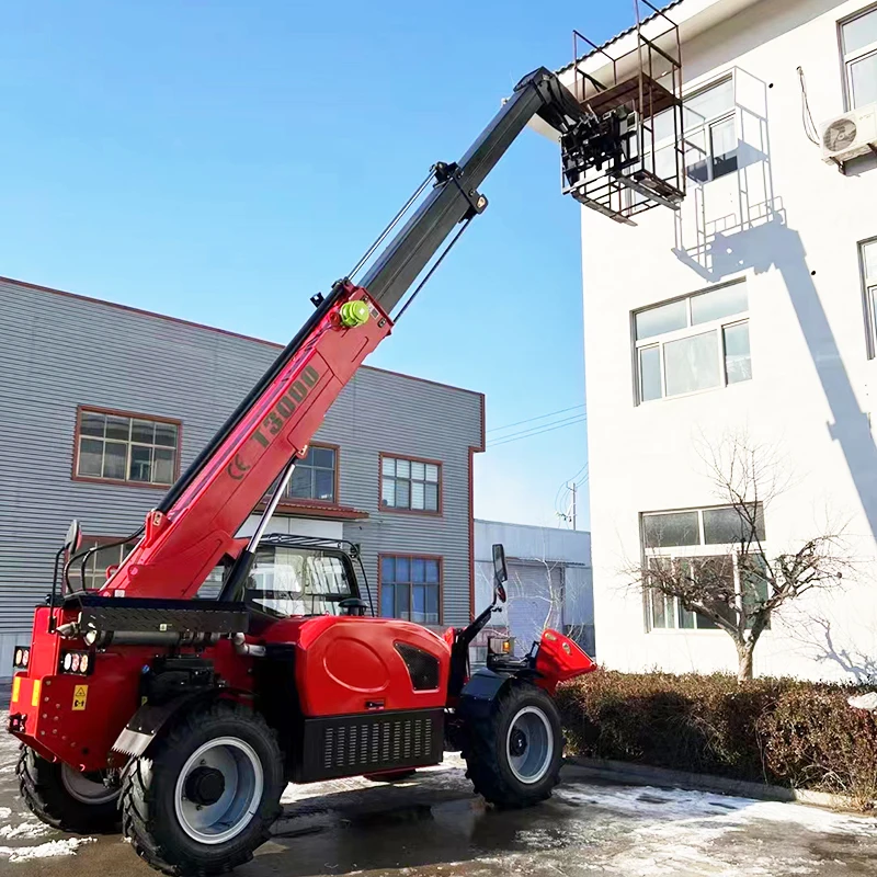 Telescope Forklift Long Arm Forklift Material Handling Telescopic Handlers With Bucket
