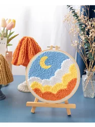 DIY Beginners Easy Needlework Embroidery, Magic Punch Needle Embroidery Kit