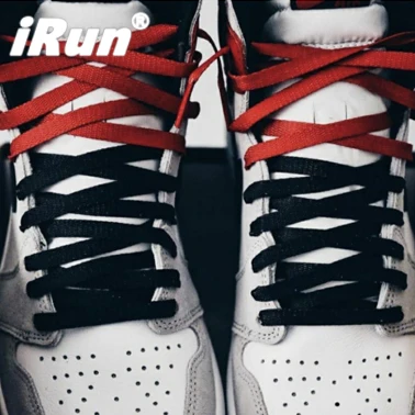 IRun custom Jordan 2-цветные Сменные шнурки 2 цвета плоские с принтом Персонализированные свой собственный стиль подходит