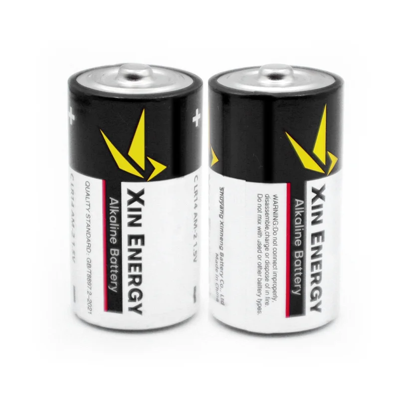 1.5V Primary Size C Alkaline Rechargeable Battery Lr14 Am2 Dry Pilas 2/4 Pieces Package 1.5volt No.2