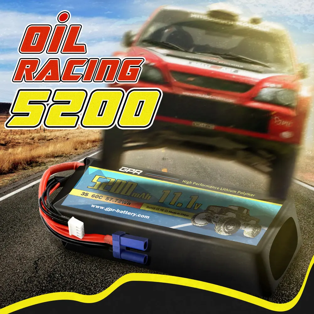 OEM/ODM 5200 мАч 3S высокая скорость 60C 11 1 В Lipo батарея с разъемом EC5 для RC Дрон вертолет гоночный автомобиль