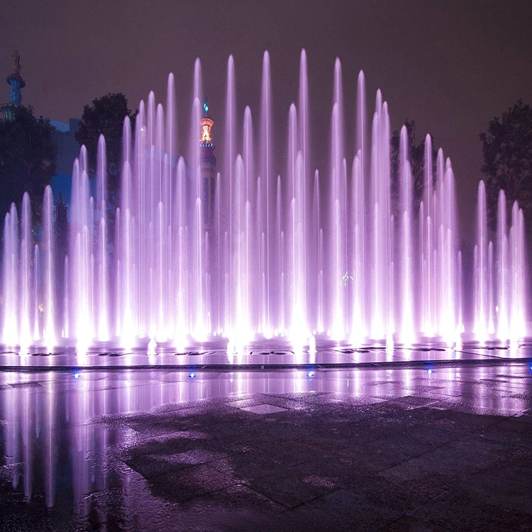 Уличный бассейн, водные танцевальные фонтаны с музыкой и светодиодной подсветкой, украшение, лазерное шоу