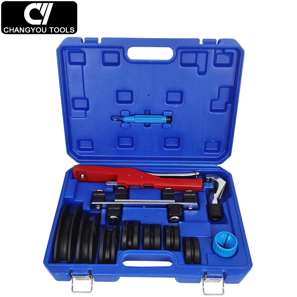 CT-999 6-22mm Hand Bender Tool Set HVAC Refrigeration Copper Pipe Bending Tools 90 Degree Tube Bender Kit
