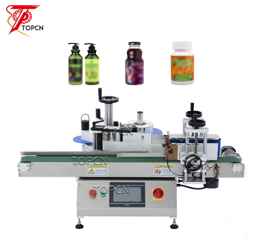 Высокоскоростной Настольный пищевой флакон с эфирным маслом, дезинфицирующее средство для рук, стеклянные банки, банки для вина, автоматические круглые бутылки, этикетировочные машины