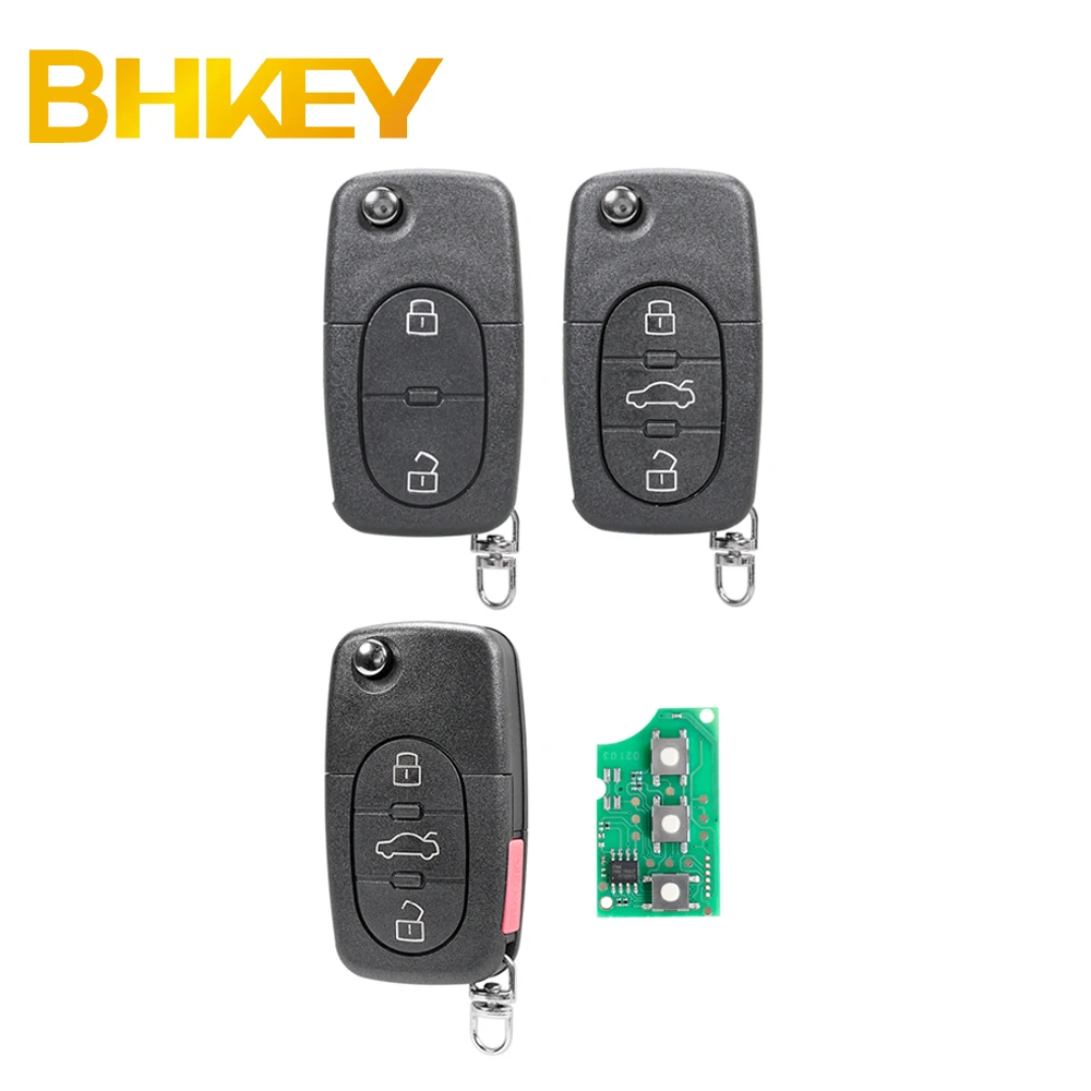 For Audi Flip Remote Car Key 2B 3B 4B 315Mhz 433Mhz ID48 Chip for A3 A4 A6 A8 TT S4 S6 S8