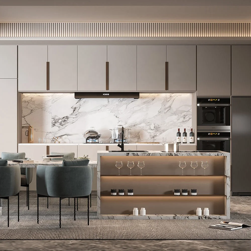 European smart modular cupboard wood full modern design uv melamine mdf standing kitchen cabinet set with sink