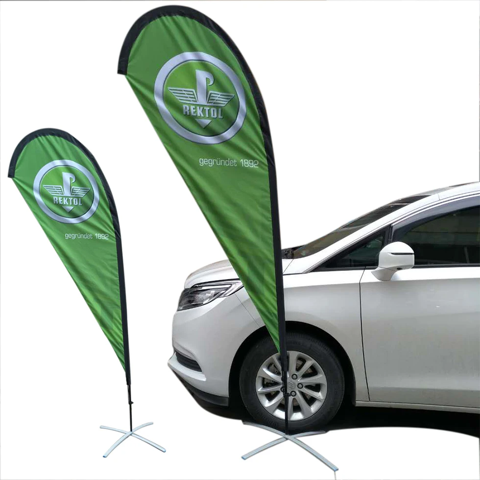 2024 hot sale teardrop flag for outdoor display advertising beach flag bow flag