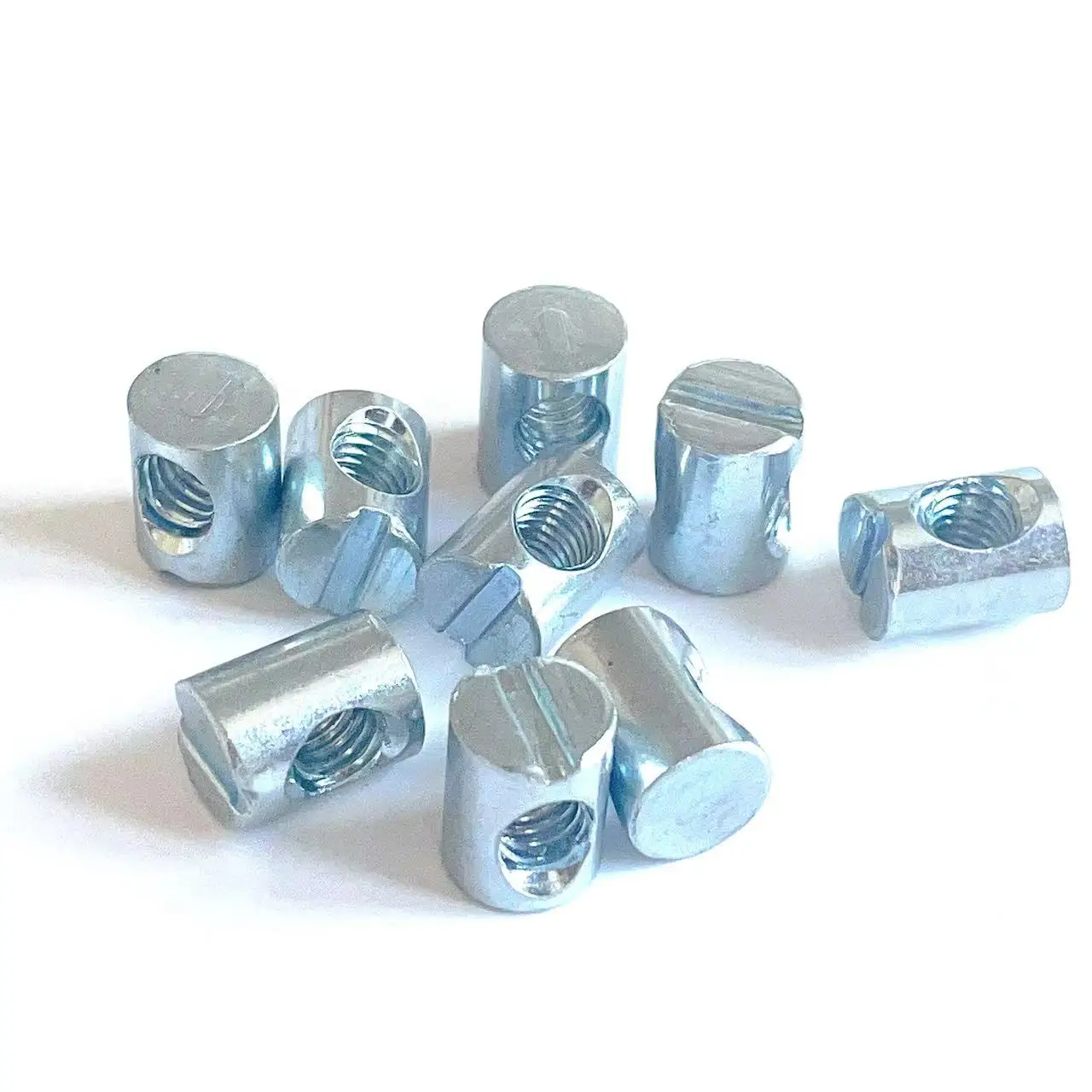 Customized Furniture Cross slotted Hole Nut Cylinder Hammer Dowel connecting Nut