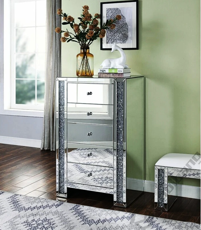 Мебель для гостиной Coolbang, зеркальный стеклянный шкаф из МДФ с выдвижными ящиками