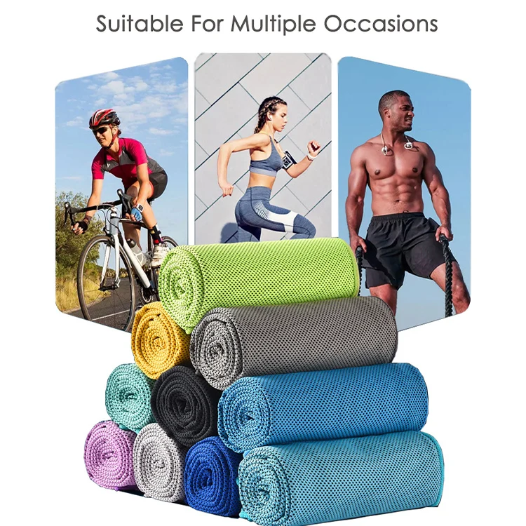 gym sweat cool towel microfiber Polyester ice sports cooling towels with custom logo