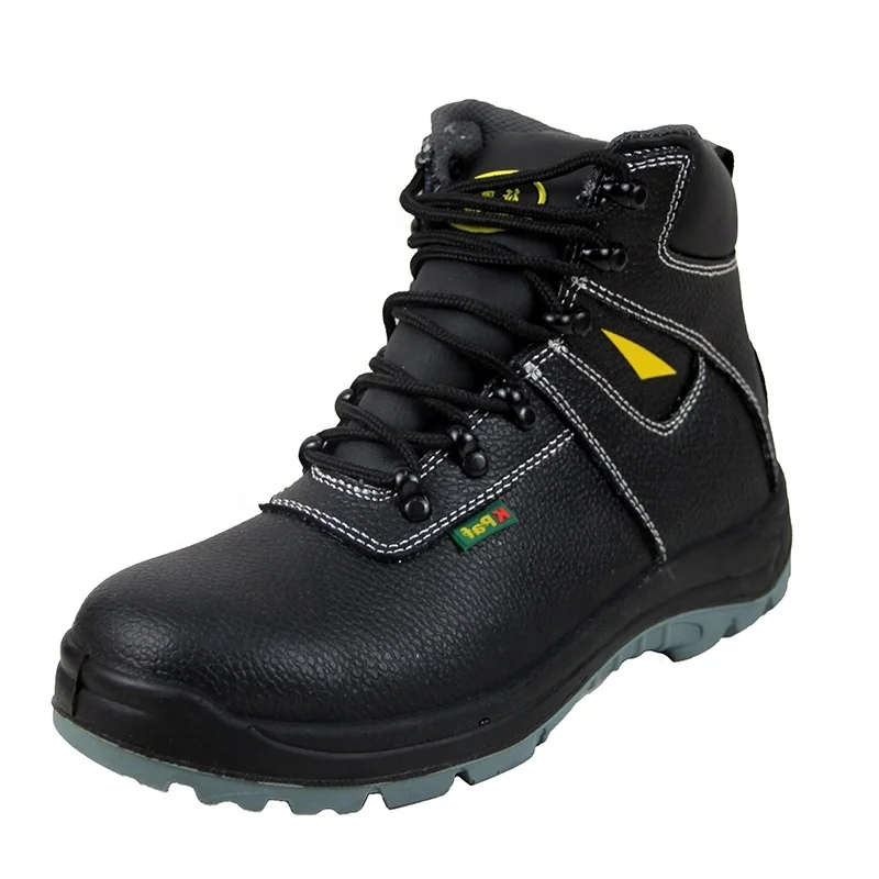 Industrial safety shoes cow leather upper hiking style steel toe anti smah and anti puncture anti slip outsole waterpoof