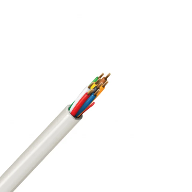 Indoor Plenum Security Alarm Cable Reliable 2 Pair with 22AWG PVC PE OEM Copper Insulated 6 Core Alarm Cable Low Voltage Fire