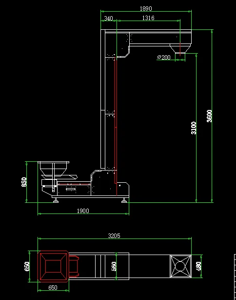 Low price multi plate vibrator feeder Z bucket conveyor for popcorn  snacks feeding