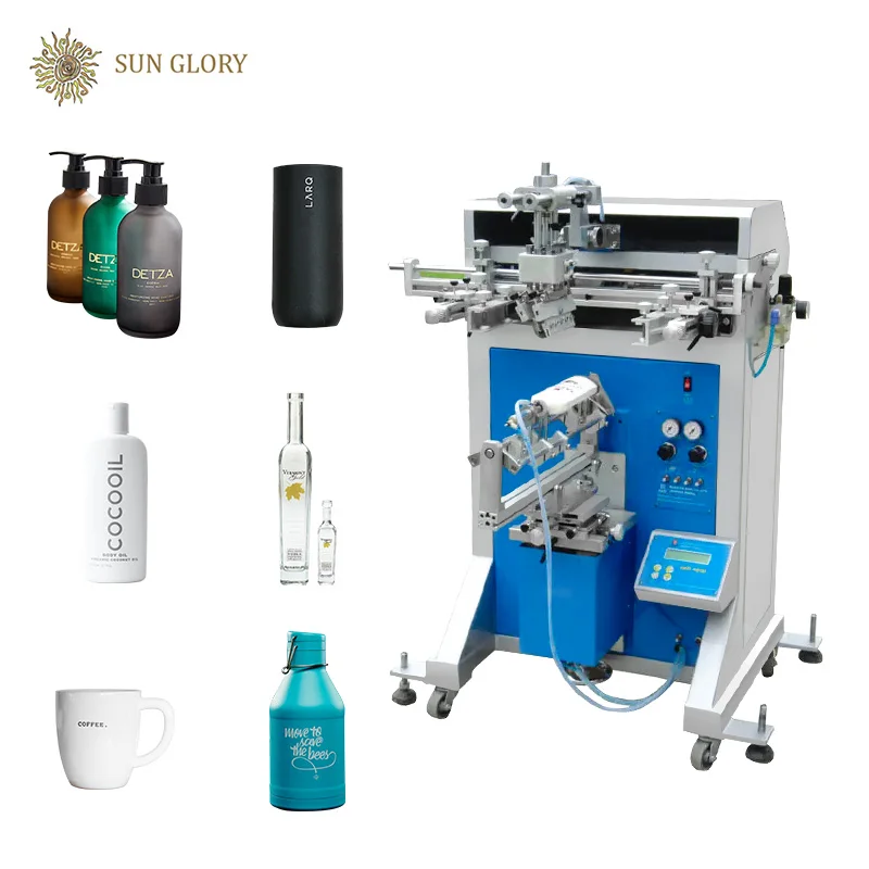 Semi Auto Silkscreen Printer Glass Automatic Bottle Silk Screen Printing Machine Steel Water Plastic Label Printer,tube Printer