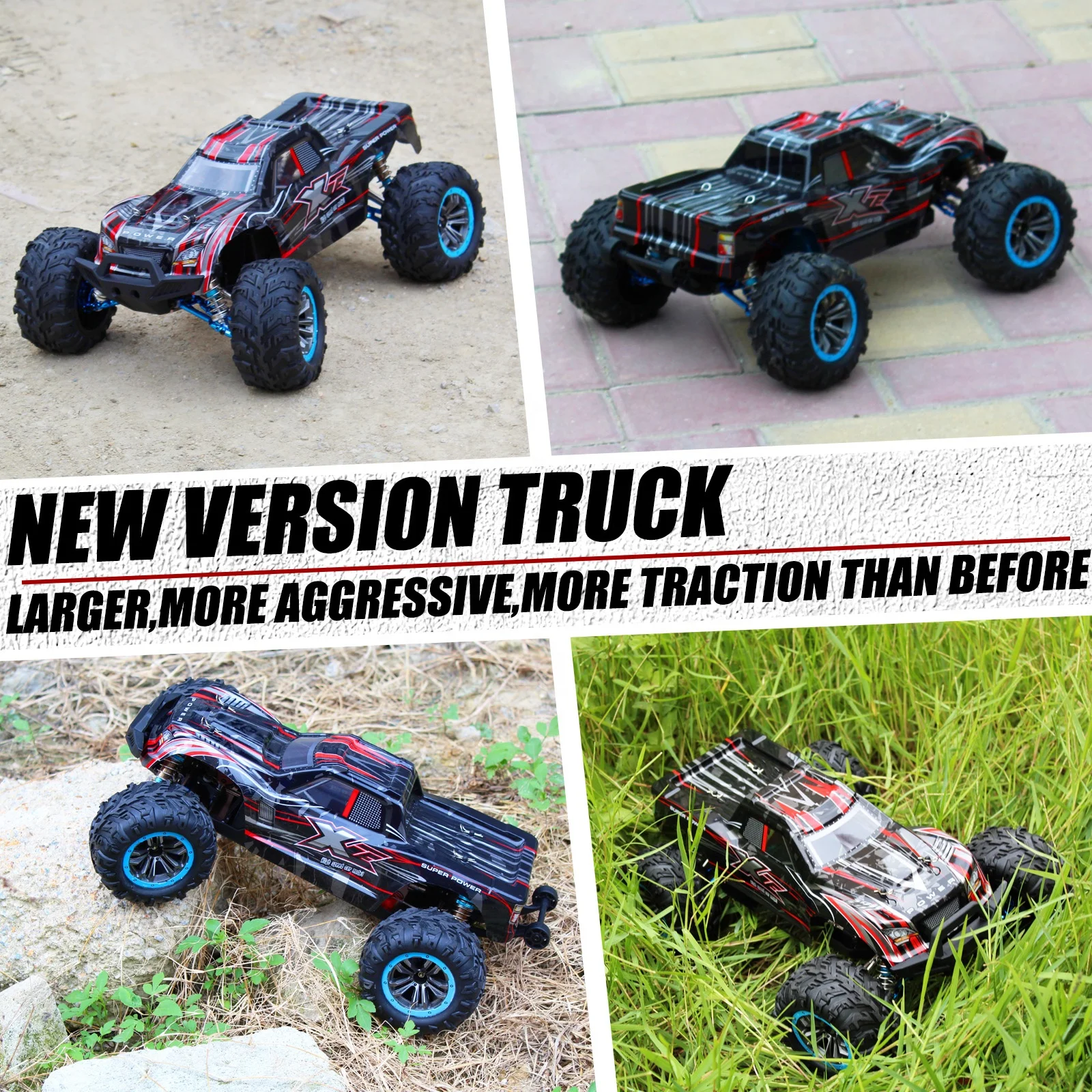 High Speed RC 100+km/h Brushless Hobby Radio Control Stunt Car waterproof walk on water Vehicles Metal base Off Road 1:10 2.4Ghz