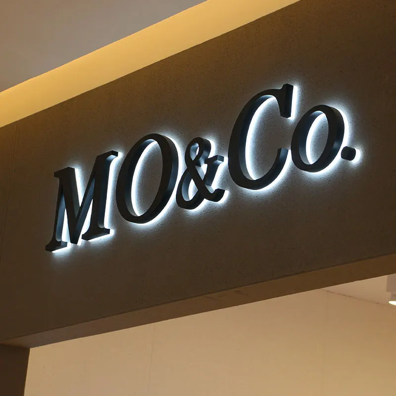 Denison jewelry custom wall 3d logo business store signs indoor acrylic frame backlit led light box sign