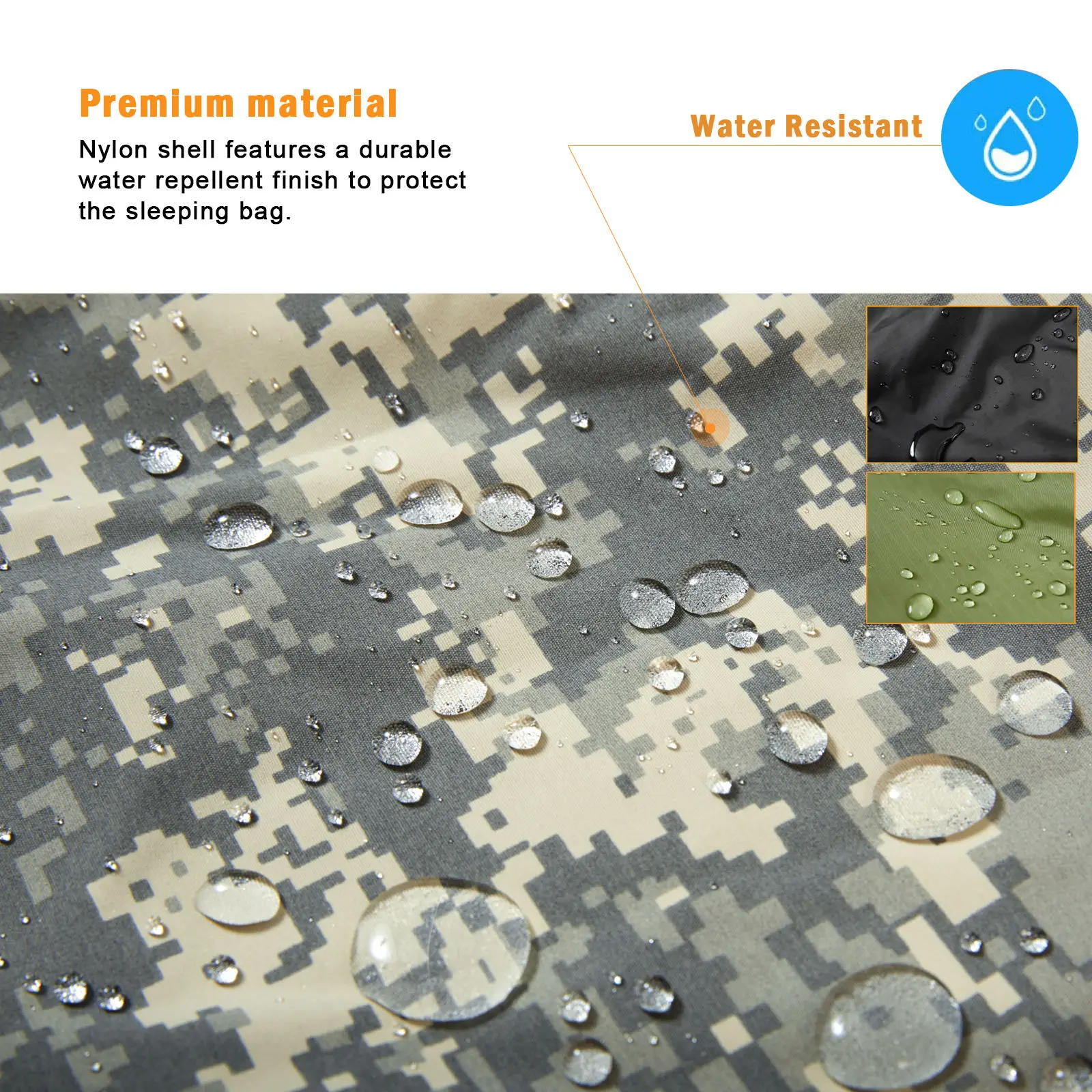 AKmax Modular Sleeping Bag Ultra Lightweight, Custom Portable Outdoor Sleeping Bag Single Bivy Cover With Pack UCP Camouflage