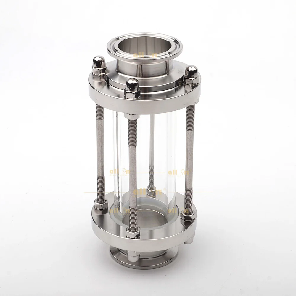 All In Brew Stainless Steel 304 Tri-Clamp Clover Inline Sanitary Hygienic Straight Beer flow Sight Glass For Homebrew Brewery