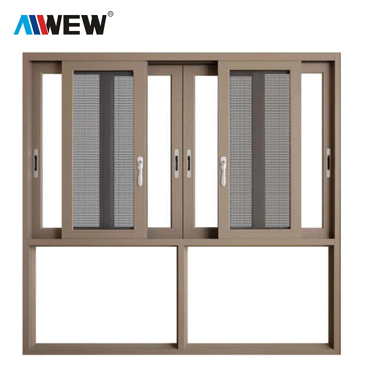 Alwew алюминиевая рама одиночное тонированное стекло танзанийское металлическое раздвижное окно