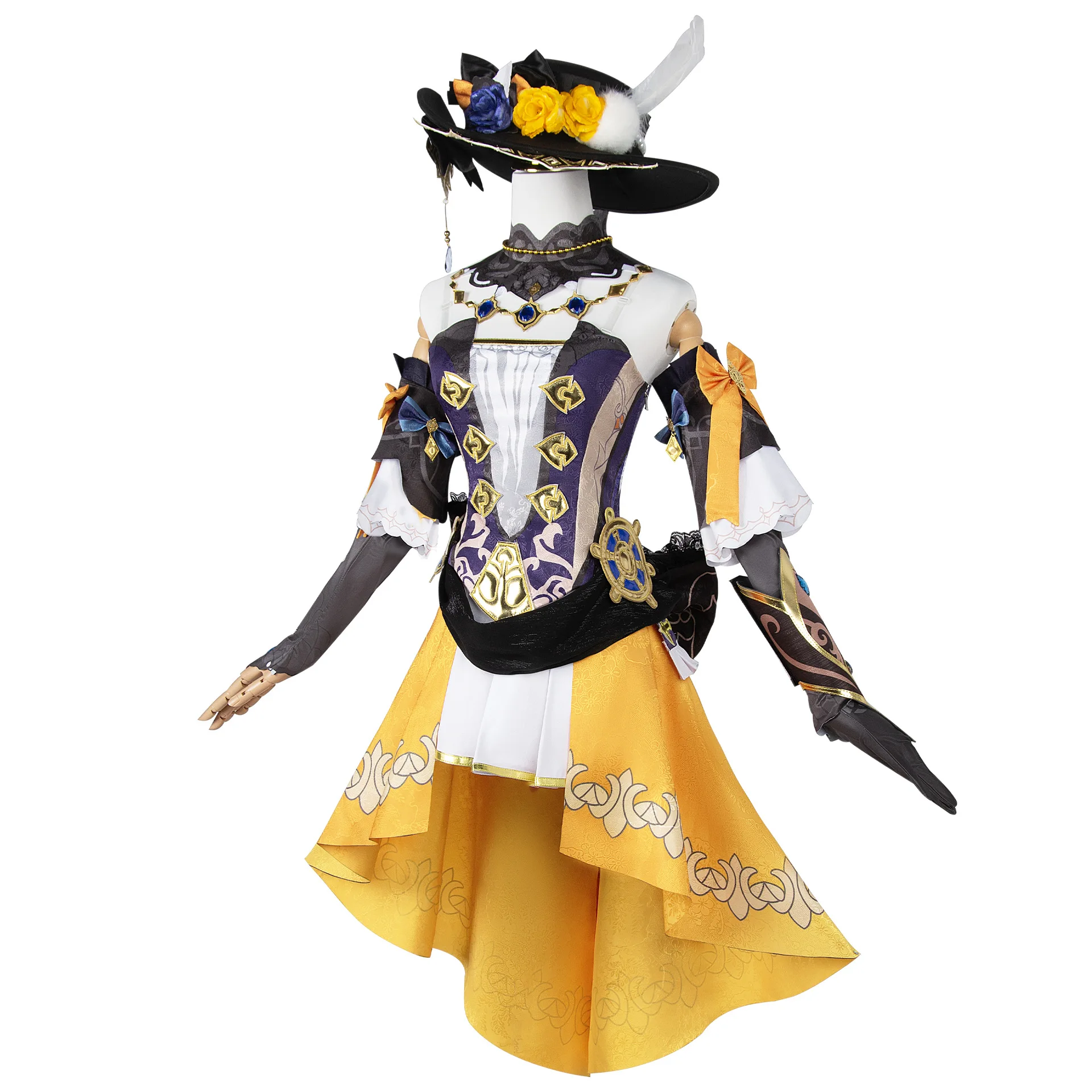 Anime  Genshin Impact Navia Cosplay  Costume Full Set With Hat Fontaine Navia Cosplay Shoes Dress Outfit Uniform