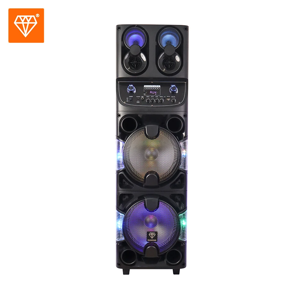 Hot selling Double 10 inch Party Speaker Ball light Karaoke System Sound Box High Power Wireless Speaker