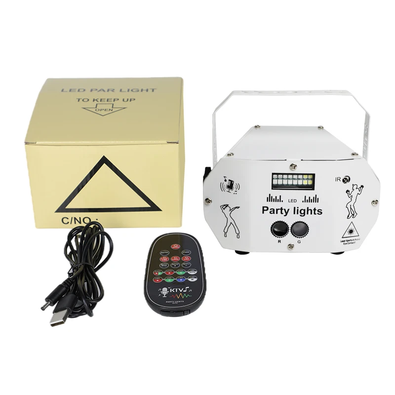 Sound Activated Speed Control Mini 3 in 1 DJ Strobe Lights lazer discoteque dj disco light party lights for bars Nightclub